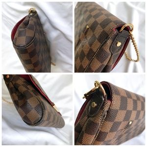 Louis Vuitton Bags - Louis Vuitton Favorite MM Damier Ebene Bag N41129 Louis Vuitton Bags - Louis Vuitton Favorite MM Damier Ebene Bag N41129